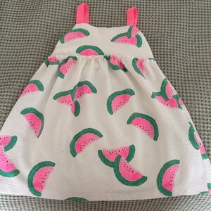 Zara Kids Watermelon Print Dress - Pink and Green
